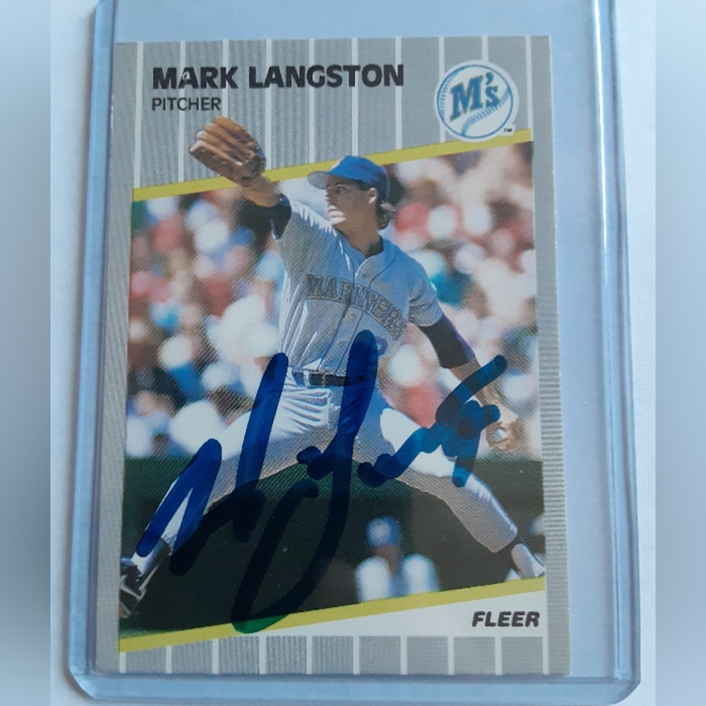 Seattle Mariners Angels MLB Autograph Mark Langston signed baseball card